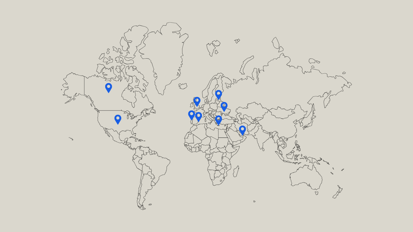Map of completed projects worldwide